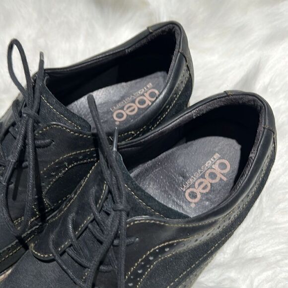 Abeo Ecco Black Leather and Suede Round Toe Oxfords Size 10.5N. ‎ B81 main image 6